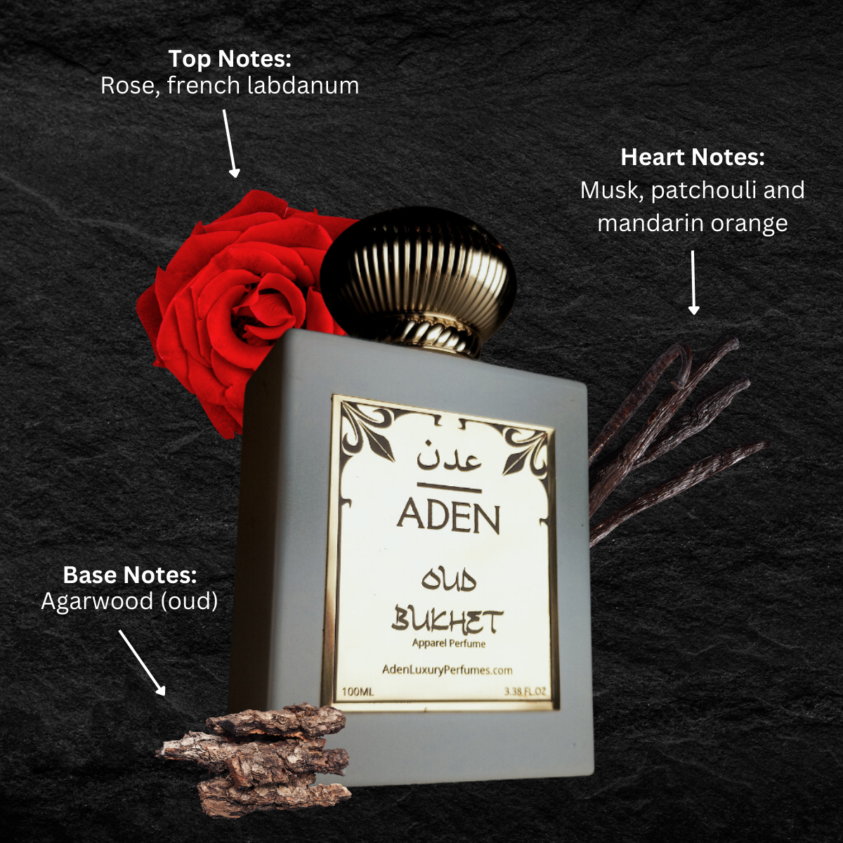Oud Bukhet | Rose, Saffron & Vanilla Fragrance | 100ml