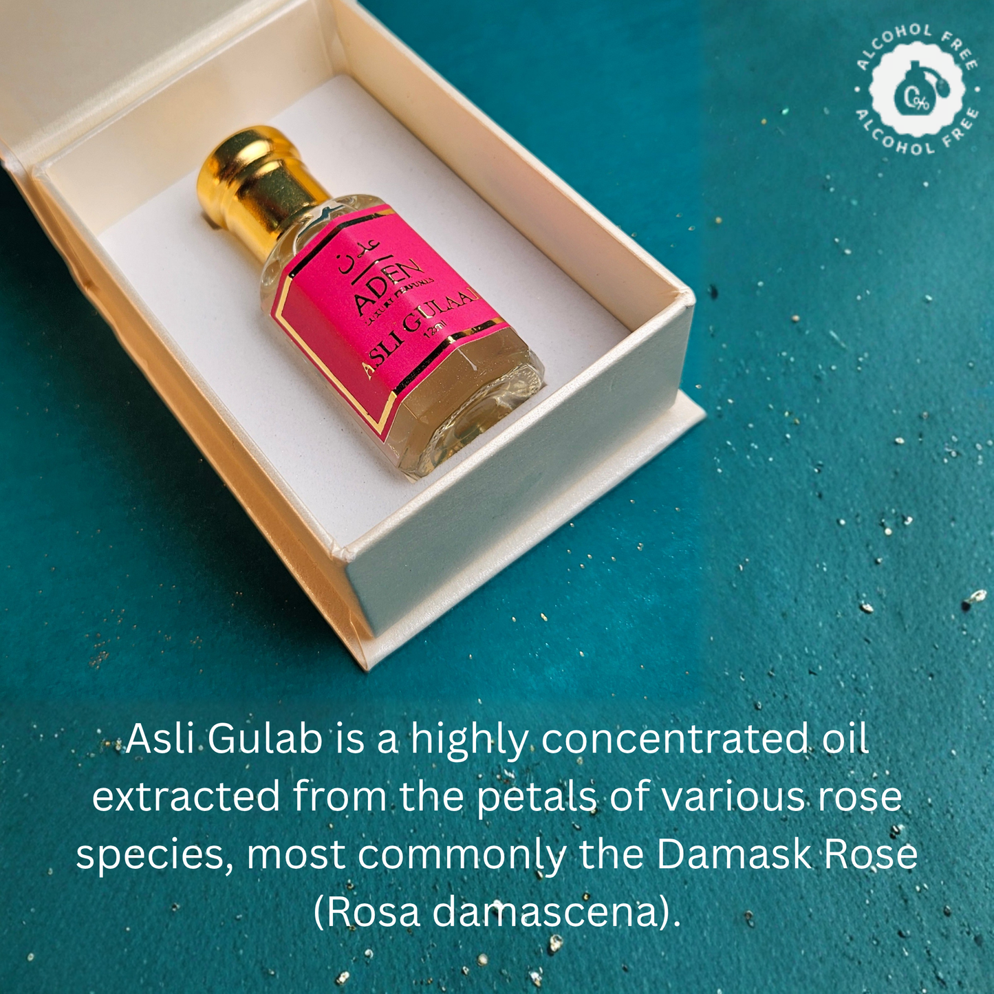 Asli Gulab | Sweet Rose Floral Attar Fragrance | 12ml