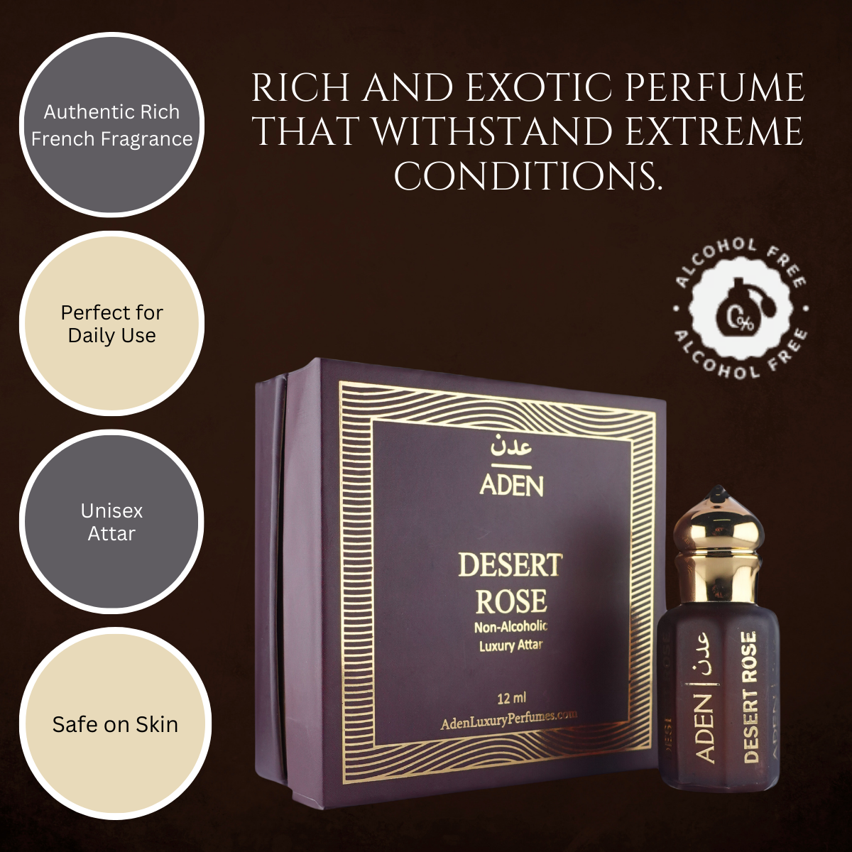 Desert Rose Luxury Attar Perfume - 12ml