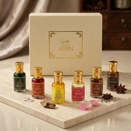 Traditional Attar Combo Set | 6 x 12ml Non-Alcoholic Perfume Oils