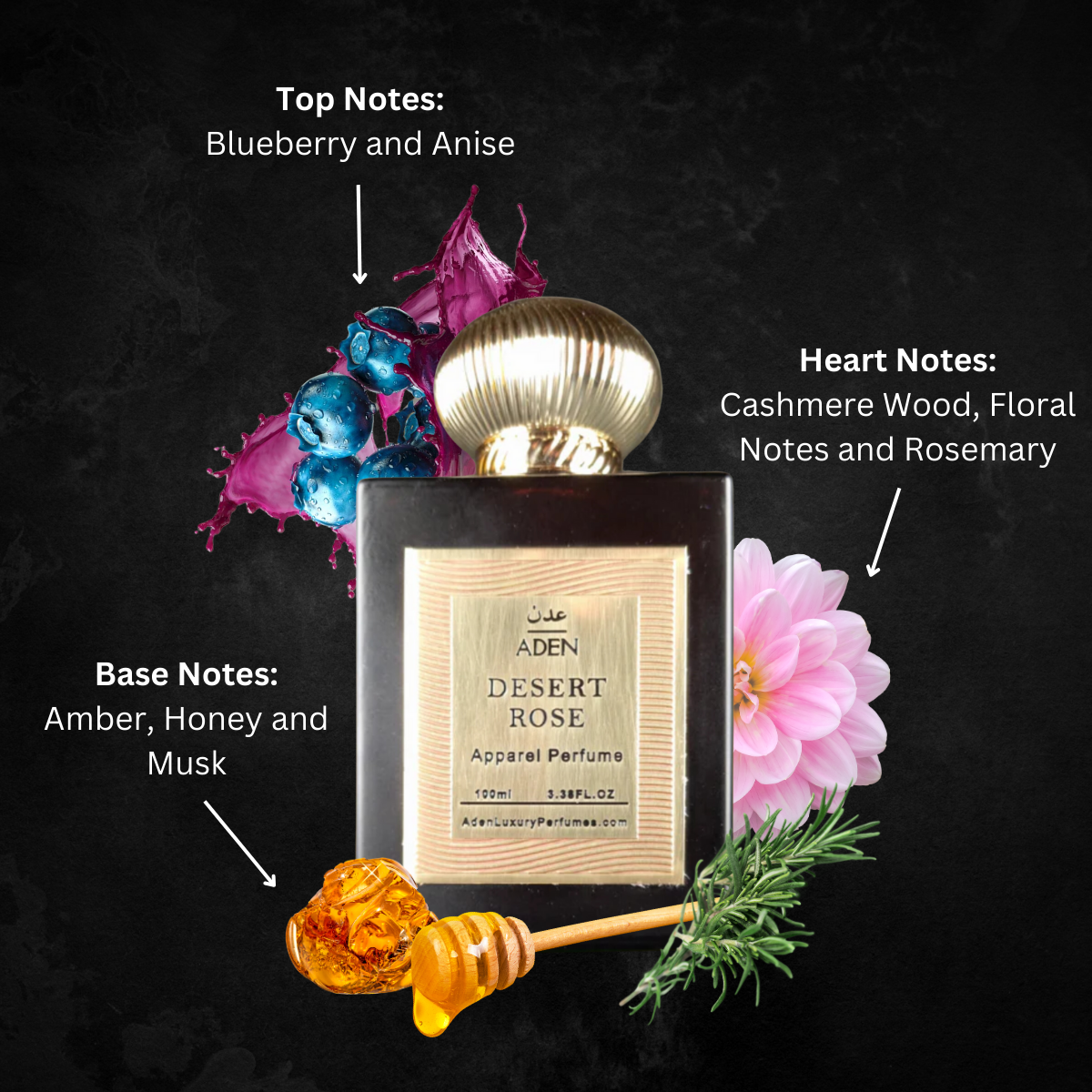 Desert Rose | Amber, Woody, Musky, Rich Royal Fragrance | 100ml