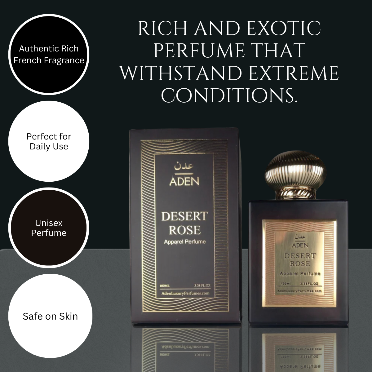 Desert Rose | Amber, Woody, Musky, Rich Royal Fragrance | 100ml