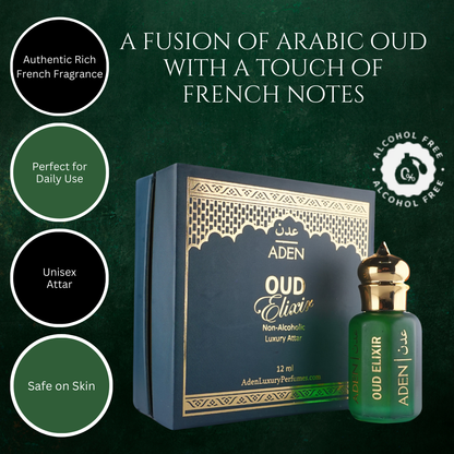 Oud Elixir | Woody Spicy Oud Attar Fragrance | 12ml