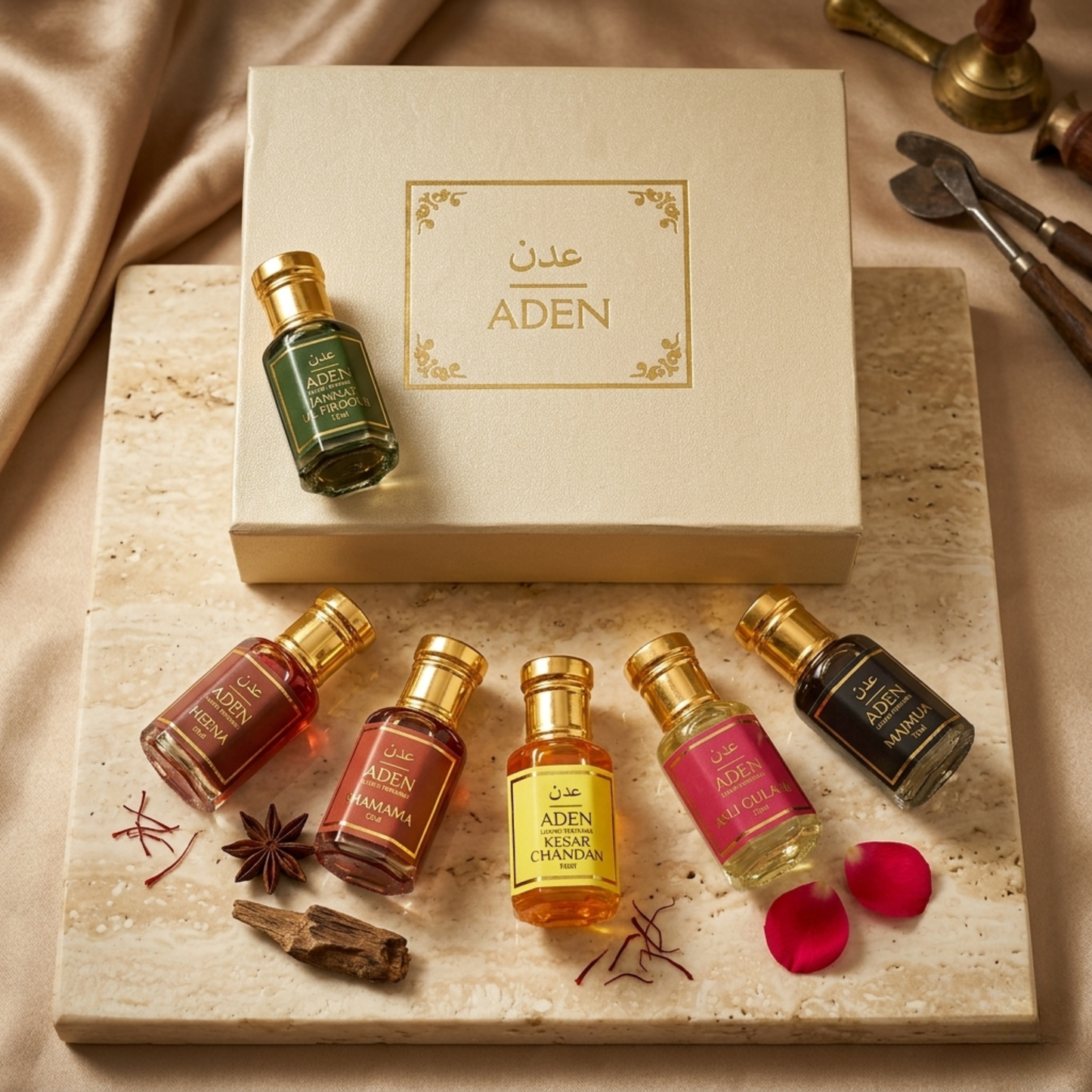 Traditional Attar Combo Set | 6 x 12ml Non-Alcoholic Perfume Oils