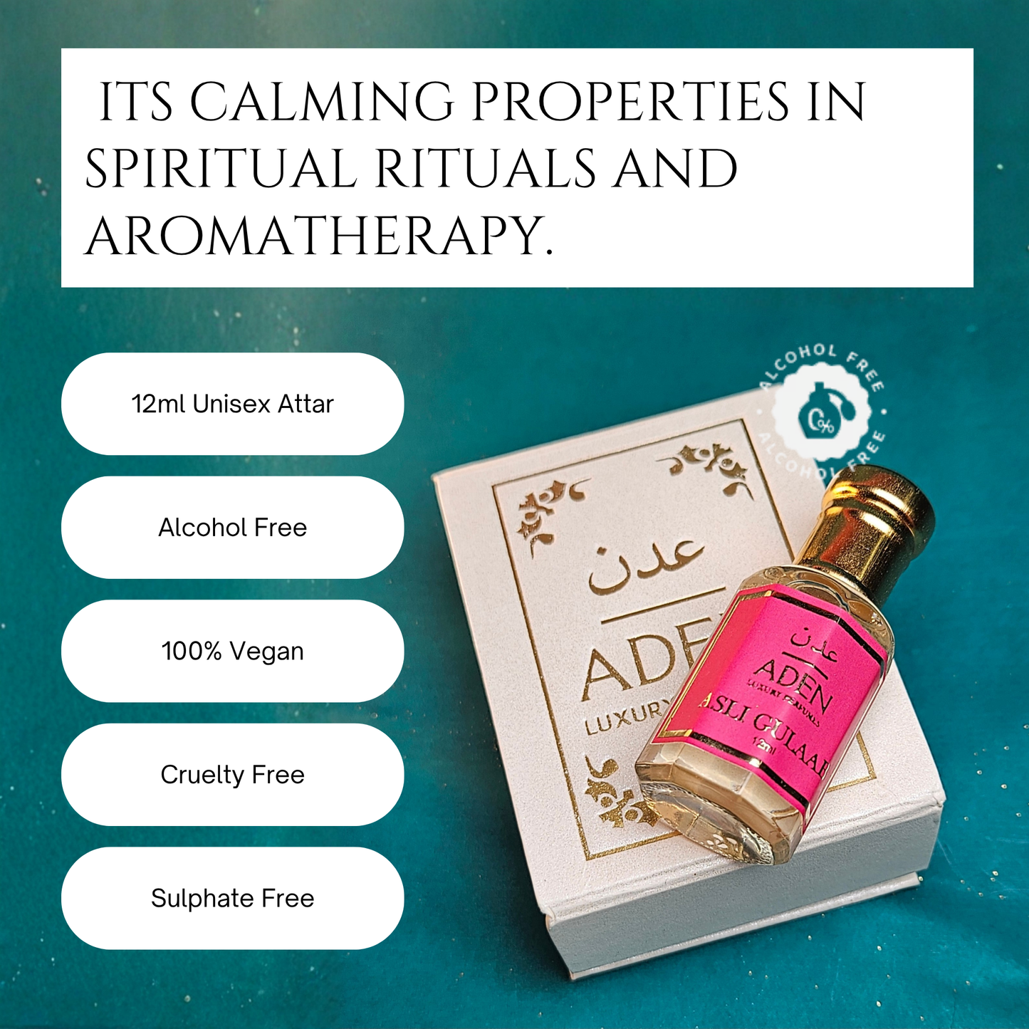 Asli Gulab Luxury Attar Perfume - 12ml