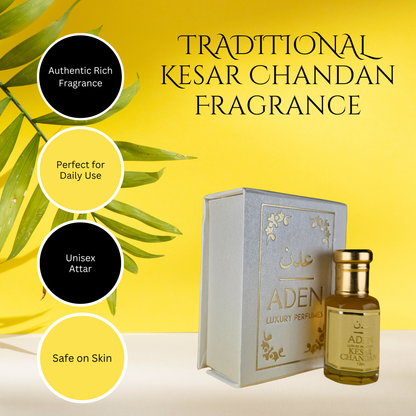 Kesar Chandan | Saffron Sandalwood Warm Attar Fragrance | 12ml