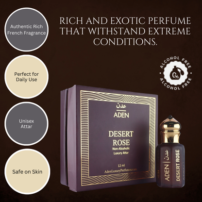Desert Rose | Fruity Floral Amber Attar Fragrance | 12ml