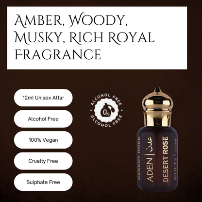 Desert Rose | Fruity Floral Amber Attar Fragrance | 12ml