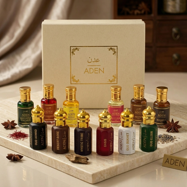 Traditional & Luxury Attar Combo | 12 Premium Non-Alcoholic Attars